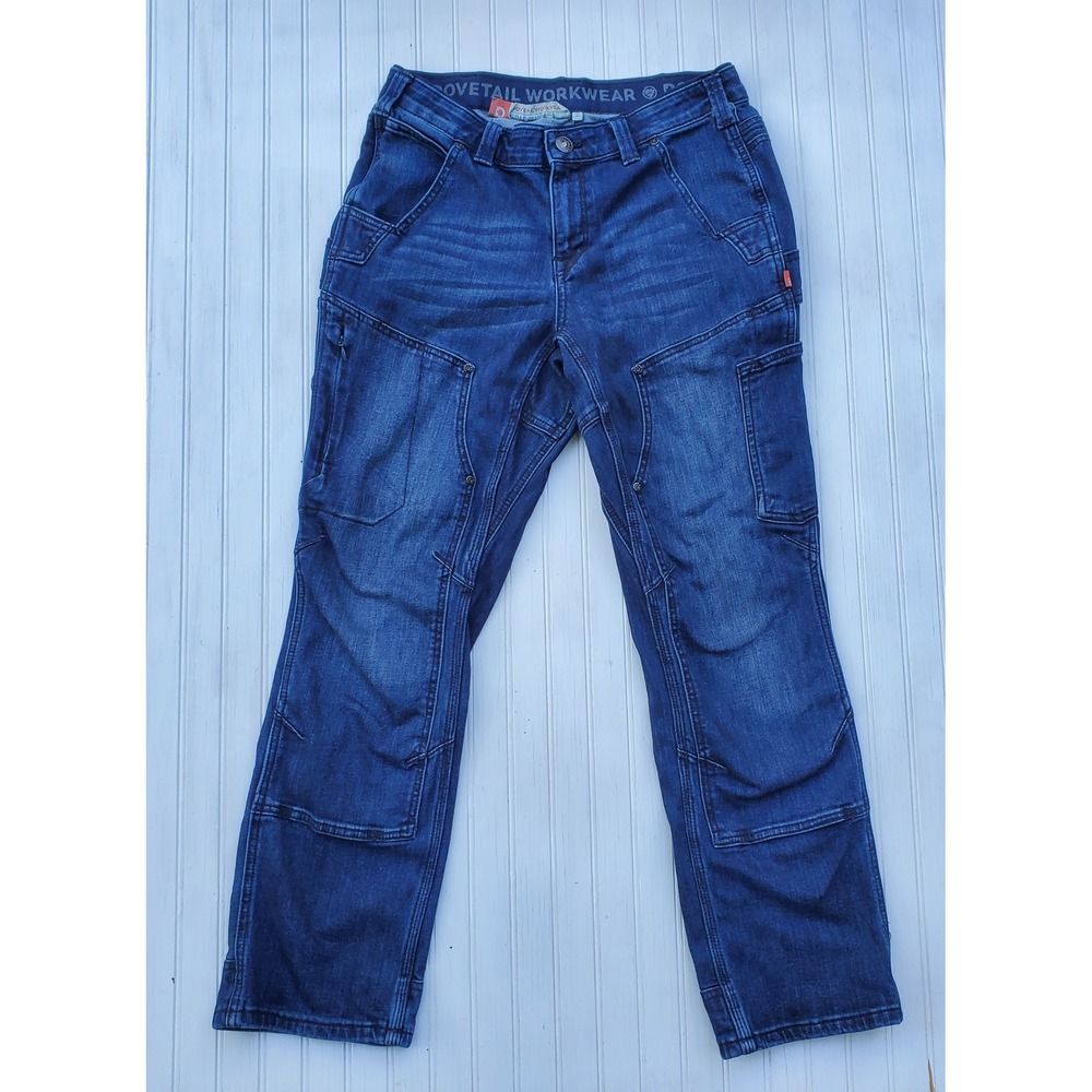 Dovetail Workwear Britt Utility Jeans Graphene Nanocarbon Denim Blue Women 12/30